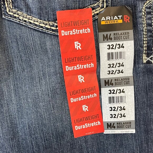 ARIAT Men's Flame Resistant M4 Low Rise Boot Cut Jean, Style 10023467, 32x34 New - Picture 9 of 15